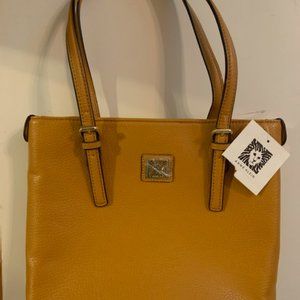 Mustard Gold color Perfect Tote by Ann Klein